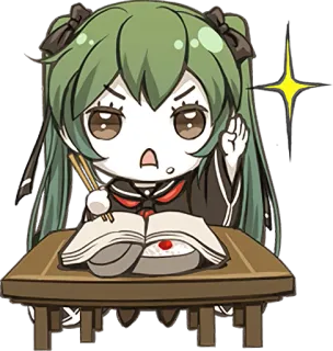 🤓 anime, manga, kawaii, cute, chibi, food, chopsticks, girl telegram sticker