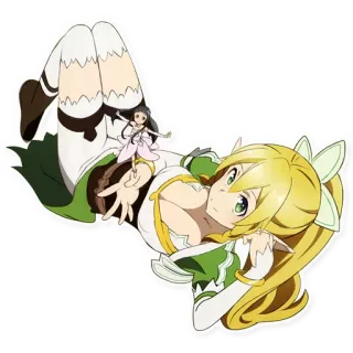 😌 Leafa Sword Art Online 애니메이션, 엘프, 캐릭터, SAO telegram sticker