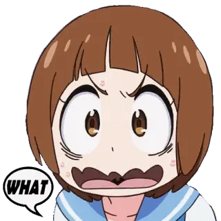 ❔ WHAT Anime, Cartoon, Schockiert, Genervt, Ausruf telegram sticker