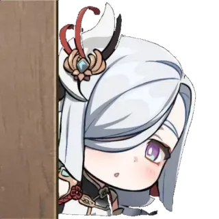 👀 Shenhe Genshin Impact Shenhe, Genshin Impact, Anime, Chibi, Słodkie, Gra wideo telegram sticker