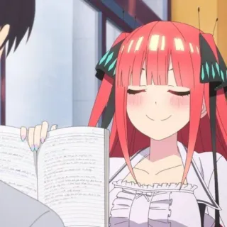 🦋 Nino Nakano The Quintessential Quintuplets Anime, Manga, Chica, pelo rojo, Nino Nakano, The Quintessential Quintuplets telegram sticker