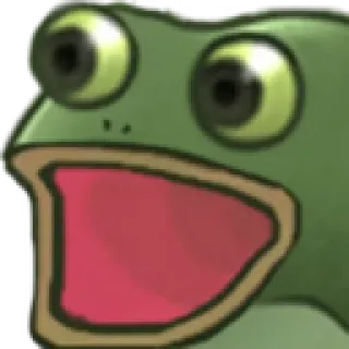 😁 カエル, ミーム, 衝撃, 面白い, 動物, 両生類 telegram sticker