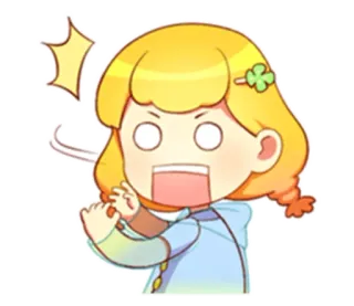 😵 漫画, 女の子, アニメ, 表情, 可愛い, ステッカー whatsapp sticker