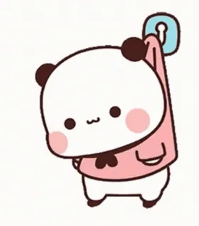 🎈 niedlich, Panda, kawaii, Cartoon, Tier, Aufkleber telegram sticker