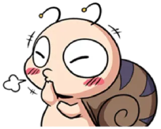 😤 Schnecke, Cartoon, Niedlich, Emoji, Tier telegram sticker