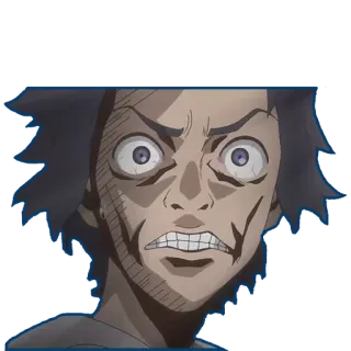 😬 Anime, Arrabbiato, Scioccato, Spaventato, Espressione, Shock telegram sticker