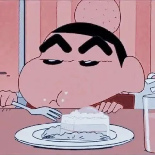🍠 Shin-chan Crayon Shin-chan Kartun, Anime, Kue, Makan, Makanan, Shin-chan telegram sticker