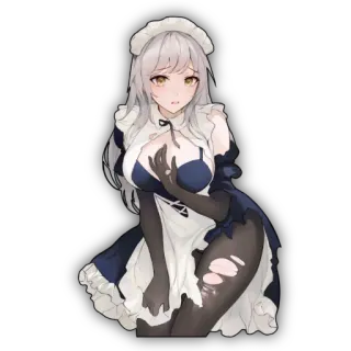 🔥 Anime, Maid, Meisje, Sexy telegram sticker