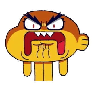 😡 Nicole Watterson The Amazing World of Gumball Dibujo animado, Enojado, Gato, Madre, Expresión facial whatsapp sticker