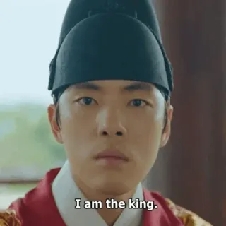 😐 I am the king. king, historical, royalty, drama, television, person telegram sticker