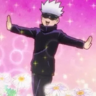 🖤 Gojo Satoru Jujutsu Kaisen anime, gojo satoru, jujutsu kaisen, character, funny, cute telegram sticker