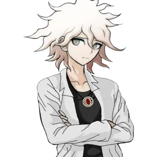 😟 Nagito Komaeda Danganronpa anime, danganronpa, nagito komaeda, character, video game telegram sticker