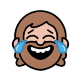 😂 rindo, emoji, chorando de rir, rosto, reação, meme telegram sticker