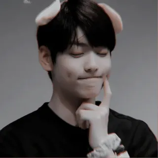 ⛅️ kpop, idol, bunny ears, person, man, portrait telegram sticker