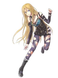 🙃 animé, fille, blonde, personnage, femme whatsapp sticker