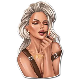 SUCCUBUS BLONDE telegram stickers