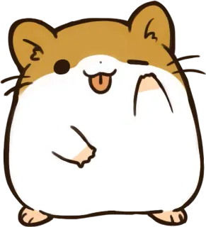 😜 hamster, animal, cute, cartoon, funny, adorable telegram sticker