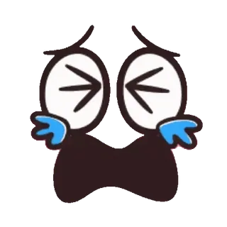 🤗 cartoon, ogen, personage, stickers, emotioneel, verdrietig telegram sticker