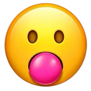 🙂 emoji, kẹo cao su, mặt, vàng, hồng, nhãn dán whatsapp sticker