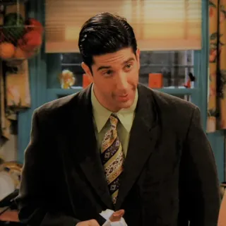 🙂 Ross Geller Friends serie tv, Friends, Ross, David Schwimmer, sitcom telegram sticker