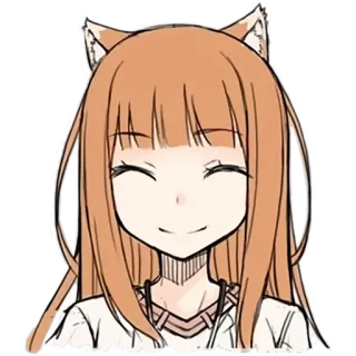 🙂 Holo Spice and Wolf Anime, Wolf, Mädchen, Ohren, Holo, Spice and Wolf telegram sticker