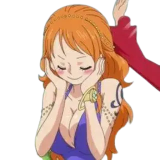 👑 Nami One Piece Anime, One Piece, Nami, Dessin animé whatsapp sticker