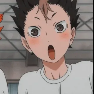🏐 Nishinoya Yuu Haikyuu!! anime, haikyuu, nishinoya, yuu, shocked, surprised telegram sticker