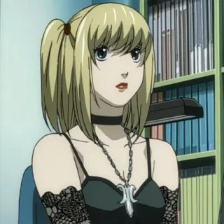🍎 Misa Amane Death Note Anime, Mangá, Death Note, Misa Amane, Loira, Gótico telegram sticker