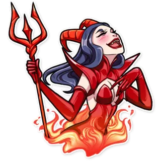 Miss Devil whatsapp stickers