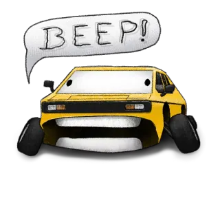 🎷 BEEP! auto, beep, automobile, veicolo, divertente, carino telegram sticker
