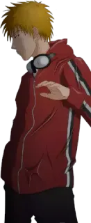 😤 Anime, Cartone animato, Persona, Giacca rossa telegram sticker
