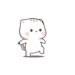 😡 gato, animal, lindo, caminando, animado, sticker telegram sticker
