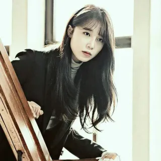 🕯 vrouw, portret, lang haar, brunette, persoon, Koreaans, Aziatisch telegram sticker