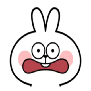 😳 Hase, geschockt, Cartoon, Tier, süß, lustig, Ausdruck telegram sticker