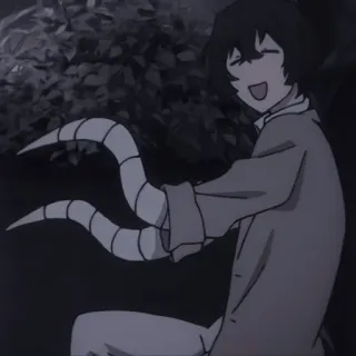 🏹 Osamu Dazai Bungou Stray Dogs Anime, Bungou Stray Dogs, Osamu Dazai, Fähigkeit, Dazai telegram sticker