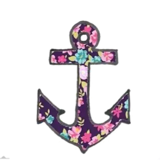 🎡 Anker, Blumenmuster, Nautisch, Meer, Marine, Dekoration telegram sticker