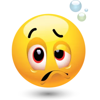 ☹ 表情符号, 悲伤, 倒过来, 疲惫, 失望 telegram sticker