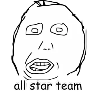👨‍👩‍👦‍👦 all star team Мем, Смешно, Интернет, Выражение, Команда звезд telegram sticker