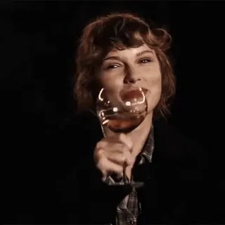 🤍 Taylor Swift singer, wine, toast, celebrity, pop star telegram sticker