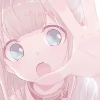 🍓 chink0 Anime, Ragazza, Carina, Rosa whatsapp sticker