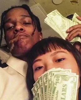 🌟 money, celebrity, wealth, luxury, cash, portrait telegram sticker
