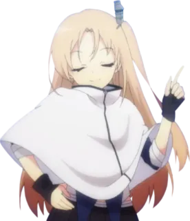 😌 Anime, Chica, Personaje, Coleta, Guantes, Dibujos animados telegram sticker