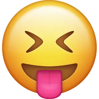 😝 emoji, face, tongue, silly, expression, funny, yellow telegram sticker