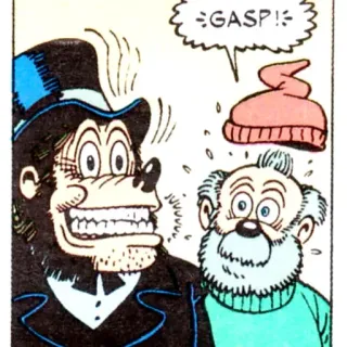 😬 GASP! cartone animato, fumetto, fumetto, vintage, illustrazione whatsapp sticker
