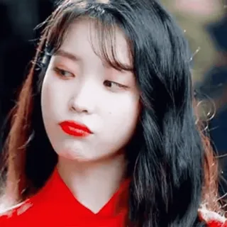 😖 IU korean, singer, actress, celebrity, kpop telegram sticker