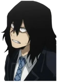 😠 Shota Aizawa My Hero Academia 动漫, 老师, 职业英雄, 相泽消太 telegram sticker