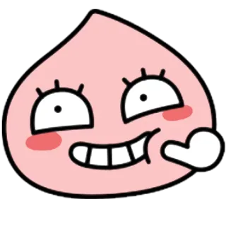 😆 pêssego, fofo, desenho animado, fruta, kakao, emoticon telegram sticker