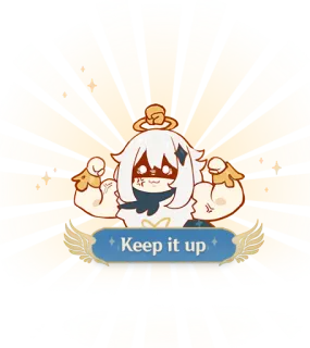 🦾 Paimon Genshin Impact Keep it up Paimon, Genshin Impact, Videogioco, Buff, Incoraggiamento telegram sticker