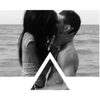 💋 couple, baiser, plage, romance whatsapp sticker