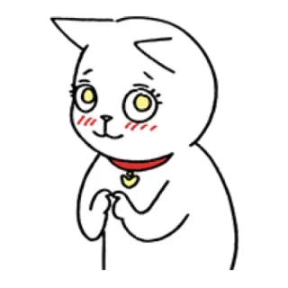 🐈 cat, cartoon, cute, animal, sticker, animated, white telegram sticker